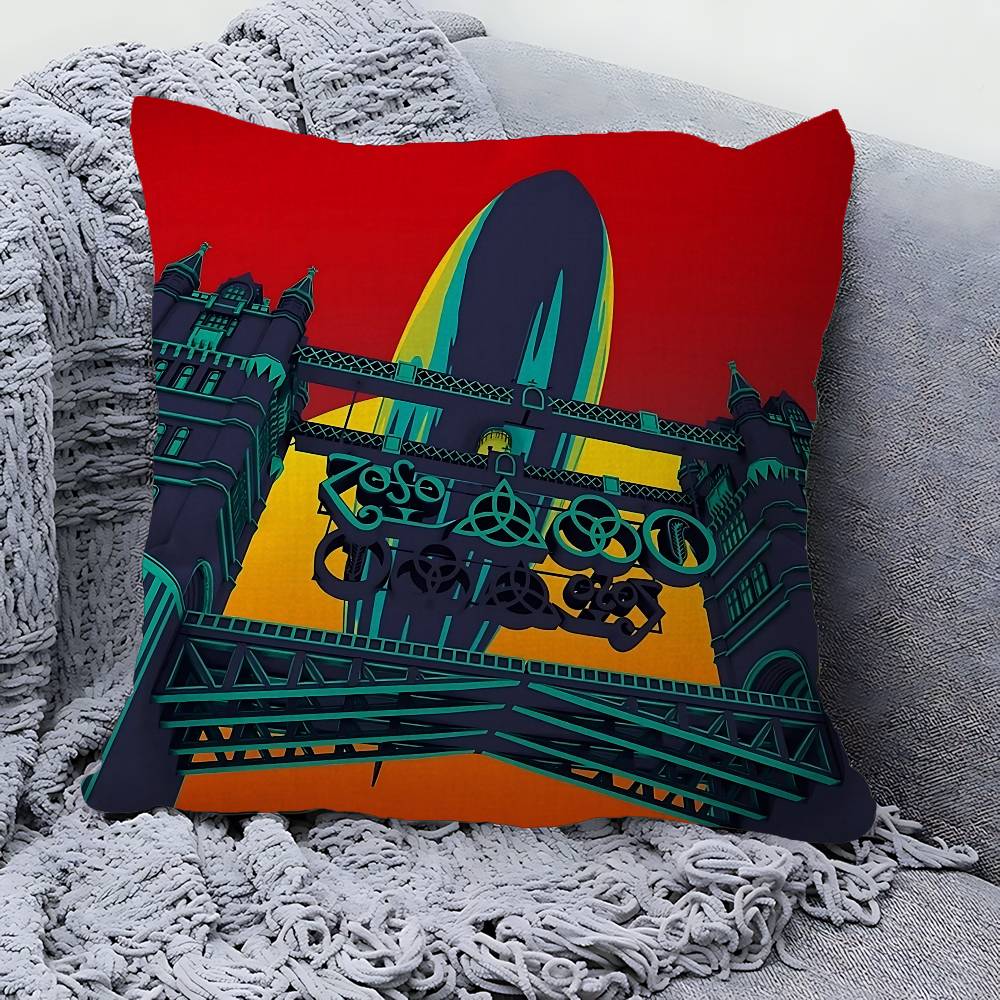 British Rock Led Band Z-Zeppelines Pillow Cushion Cover Pillowcase Living Room Sofa Home Decor Customized