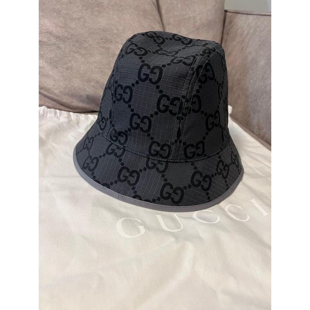 Used GUCCI GG logo ripstop bucket hat XL 60cm