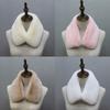 1Pc Thicker Warm Fluffy Faux Fur Scarf Leather Collar Women Shawl Winter