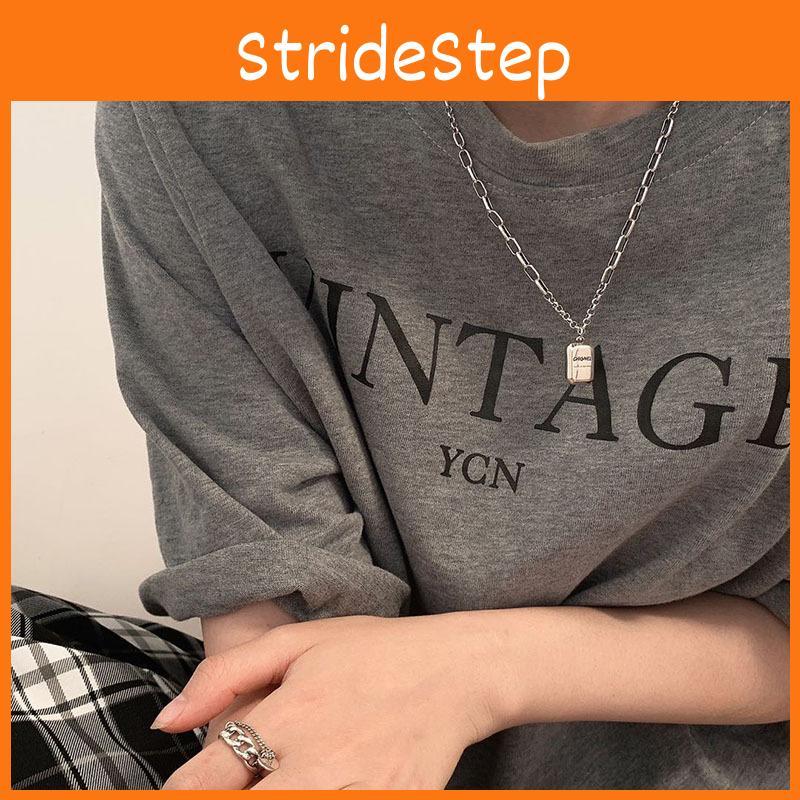 Ins Style Silver Plated Cross Crown Roman Numeral Necklace For Women Trendy Geometric Fashion Accessory