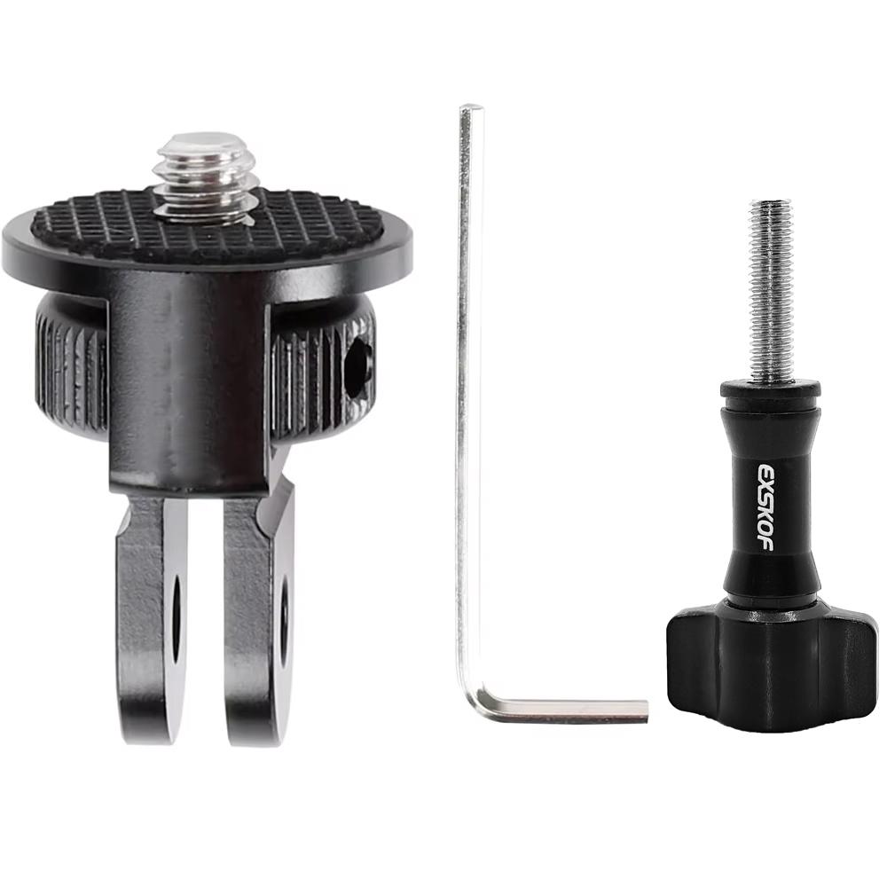 Aluminum Alloy 1/4" Adapter Tripod Mount for GoPro Hero 13 12 11 10 9 8 SJCAM Insta360 AKASO DJI Osmo Action Camera Accessories