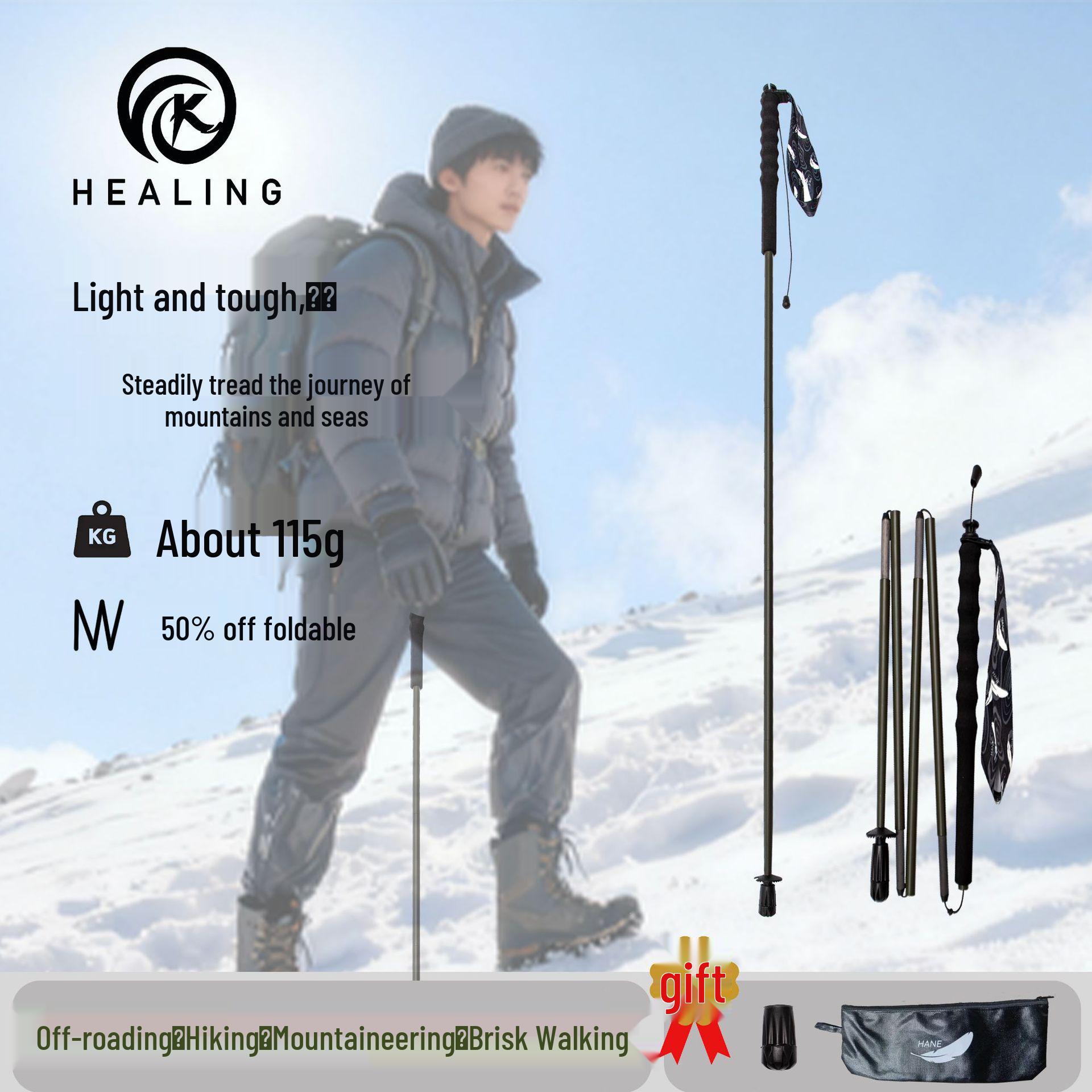 

Сверхлегкие треккинговые палки OKHEALING из углеродного волокна для пеших походов, кемпинга, альпинизма – Телескопические и портативные армия зеленый