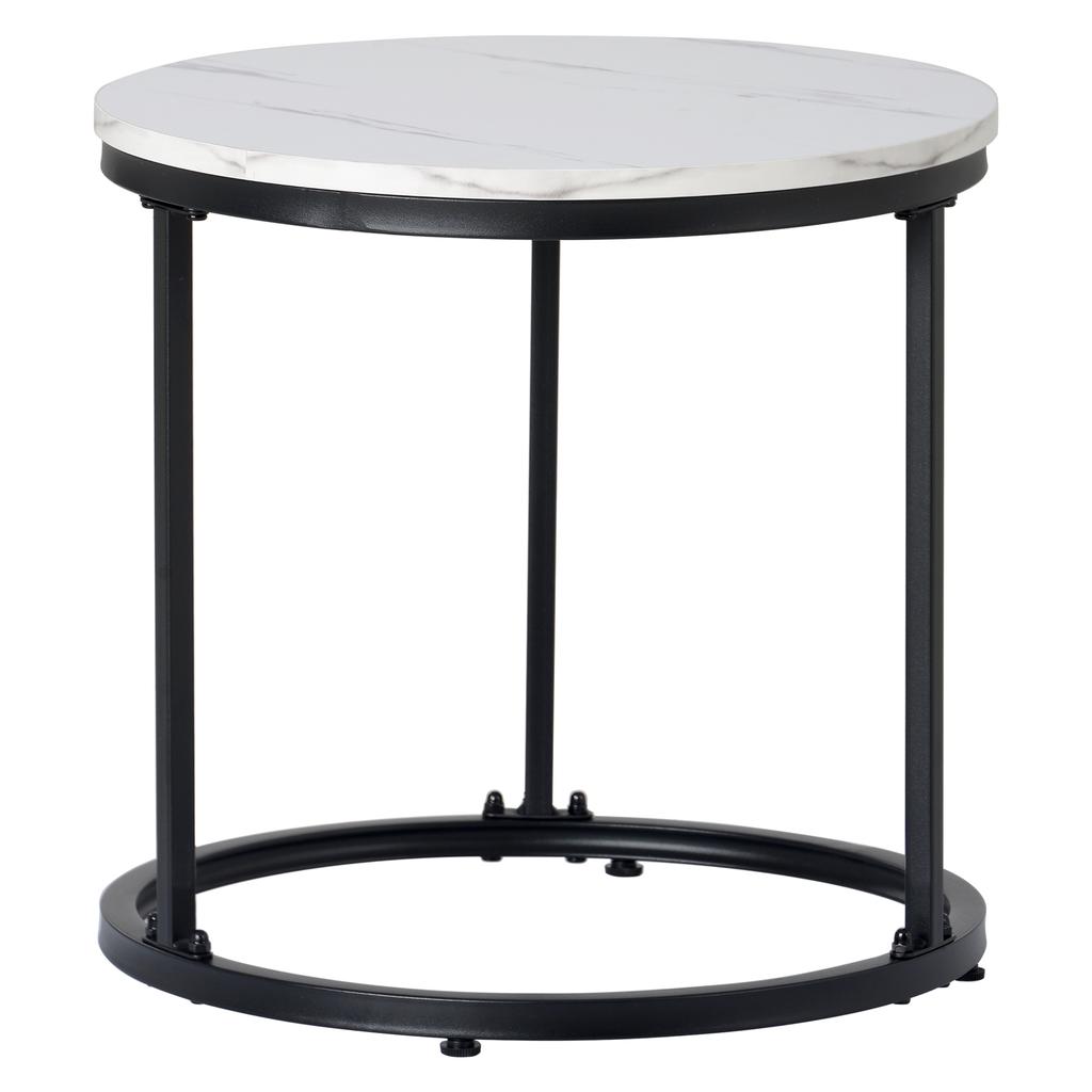 Round Coffee Table 2-Piece Set Coffee Table Living Room Round Nesting Side Table 2 Round Side Table