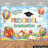 Rainbow Hot Air Balloon Tapestry, perfect for kindergarten graduation ceremonies and classroom celebration parties