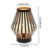 Metal Cage Candle Holder Lantern Battery Powered Table Lamp LED Lanterns Cordless Light for Bedroom Wedding Party Home Decor
