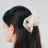 Organza Veil Grid Scrunchie