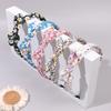 5Pcs Handmade Fabric Bowknot Hairband Print Flower Rabbit Ear Headband Girls Kids Floral Crown Headdress
