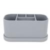 Silicone Toothbrush Toothpaste Holder Multipurpose 5 Slots Drainage Holes Bathroom Countertop