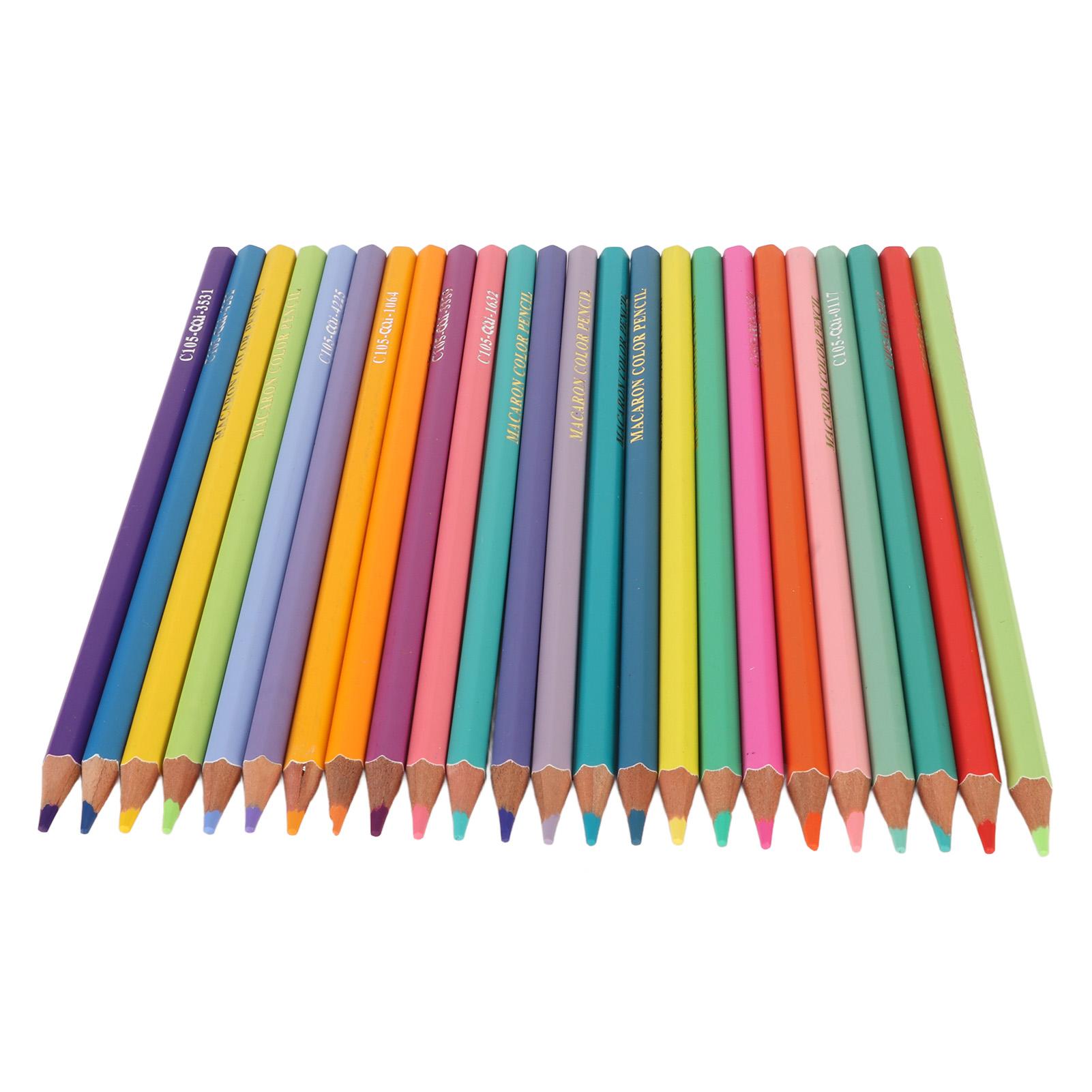 

24 шт. Цветные карандаши в ассортименте, предварительно заточенные, яркий блеск, гладкие карандаши для эскизов для раскрашивания