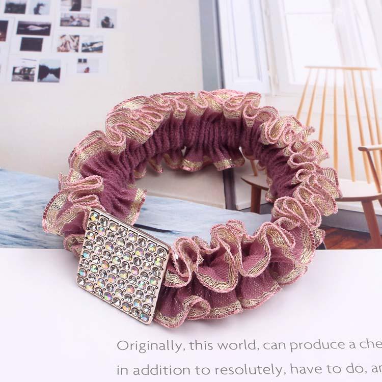Korean Elegant Flower Scrunchies Women Girls Elastic Hair Rubber Bands Accessories Tie Hair Ring Rope Ponytail Holder Headdress