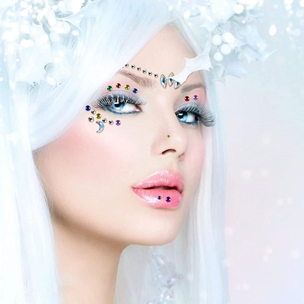 Crystal Festival Makeup Decoration Rhinestone Stickers Jewelry Stickers Face Body Colored