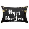New Black Gold Series Christmas Peach Skin Print Waist Pillow Cover Home Accessories Cushion Cover Sofa Cushion Cover