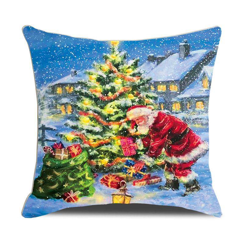 European Christmas Pillow Cushion Creative Home Linen Short Plush Bedside Sofa Pillow Case