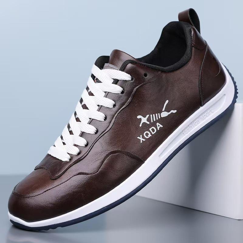 

Casual men s shoes new autumn trend soft-soled leather sneakers retro simple breathable shoes men 46