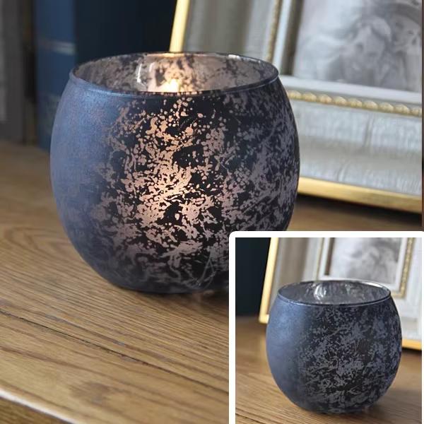 

Подсвечник в виде пестрого стеклянного шара – подсвечник в европейском стиле с эффектом лунного света для декора свадьбы, ужина или кафе C