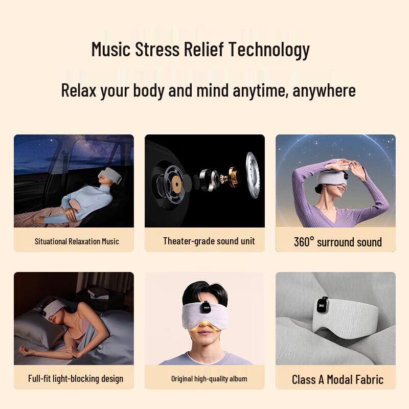 SKG T5 Series 3D Bluetooth Smart Sleep Eye Massager