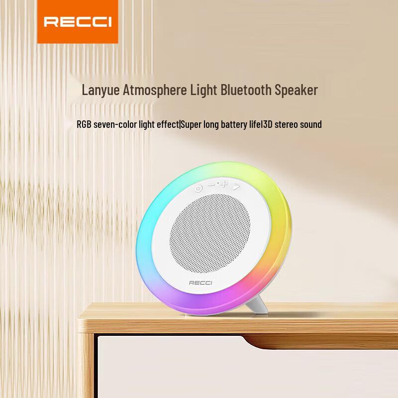 Recci RSK-W42 Bluetooth Speaker with 360° RGB Lighting