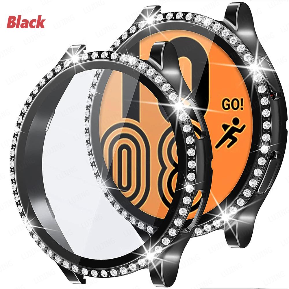 

Защитный чехол для экрана Samsung Galaxy Watch 5 4 40 мм 44 мм, бампер из закаленного стекла с бриллиантами, полное покрытие для Galaxy Watch 4 44 мм Galaxy watch 4 44mm