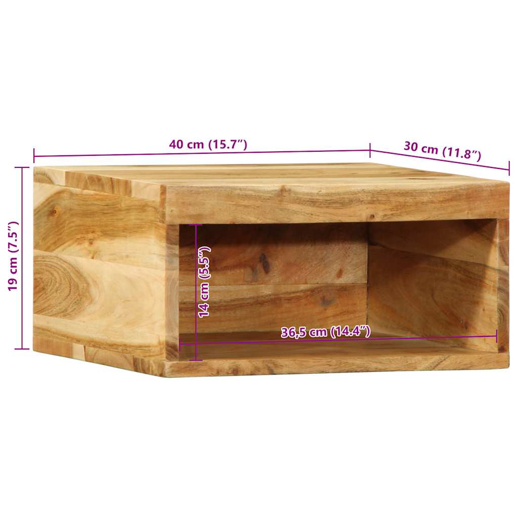 TV Wall Cabinets 2 pcs Solid Acacia Wood