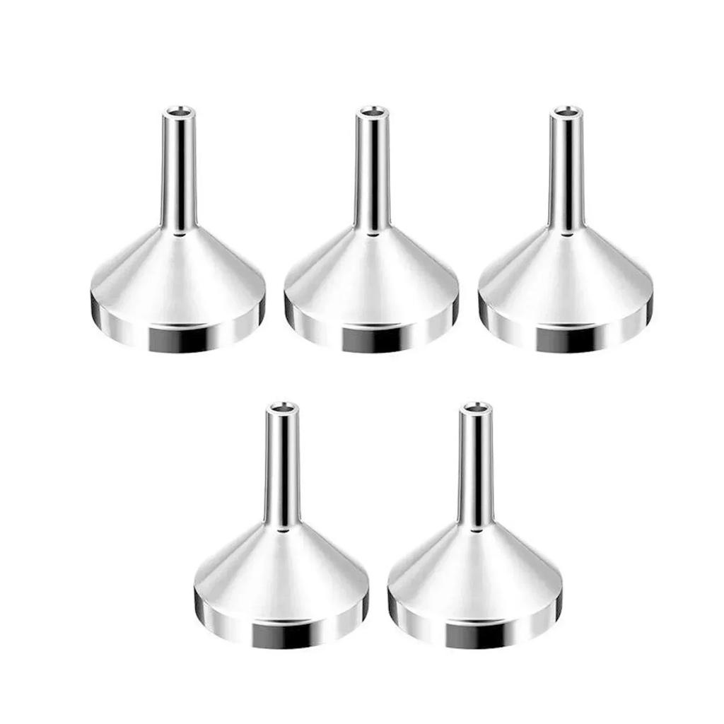 5Pcs Stainless Steel Mini  Funnel Kitchen Oil Liquid Funnel with Detachable Filter Wide Mouth Funnel for Canning Kitchen Tools