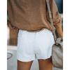 YYFS Damenmode, lässig, einfarbig, bedruckt, Sport-Shorts mit hoher Taille
