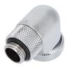 Water Cooling Fitting 360 Degree Rotating Computer WaterCooled AntiDropping Hard Tube Connector(Silver )
