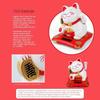 1-10PCS Lucky Beckoning Cat Solar Powered Waving Wealth Good Fortune Awaits Solar-Powered Ornaments For Home, Office, And C