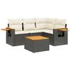 VidaXL Salon de Jardin avec Coussins 5 pcs, Canapés de Terrasse, Ensemble de Meubles de Patio, Mobilier d'Extérieur, Noir 3226777