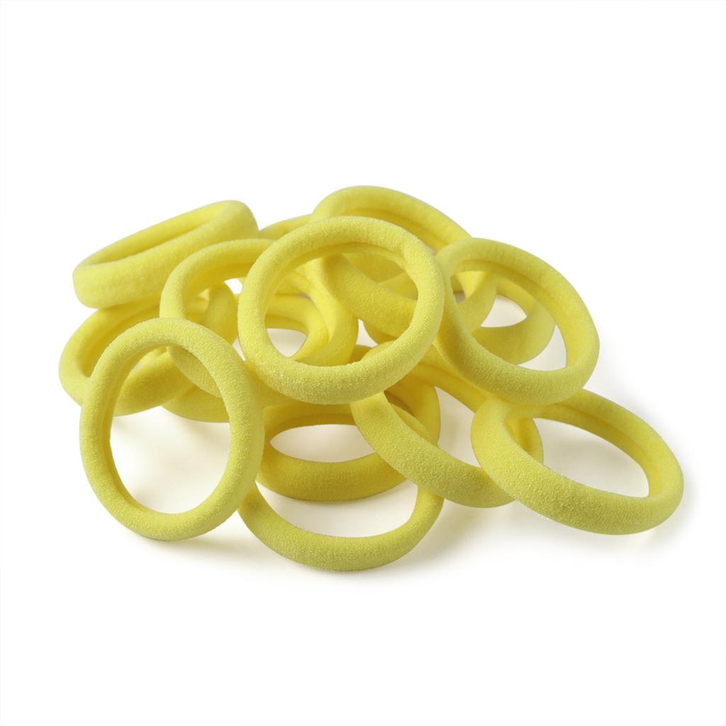 Solid Colors Seamless No Crease 4cm Hair Tie Elastic Nylon Ponytail Holders Fabric Hair Ropes Accessories for Toddlers Women