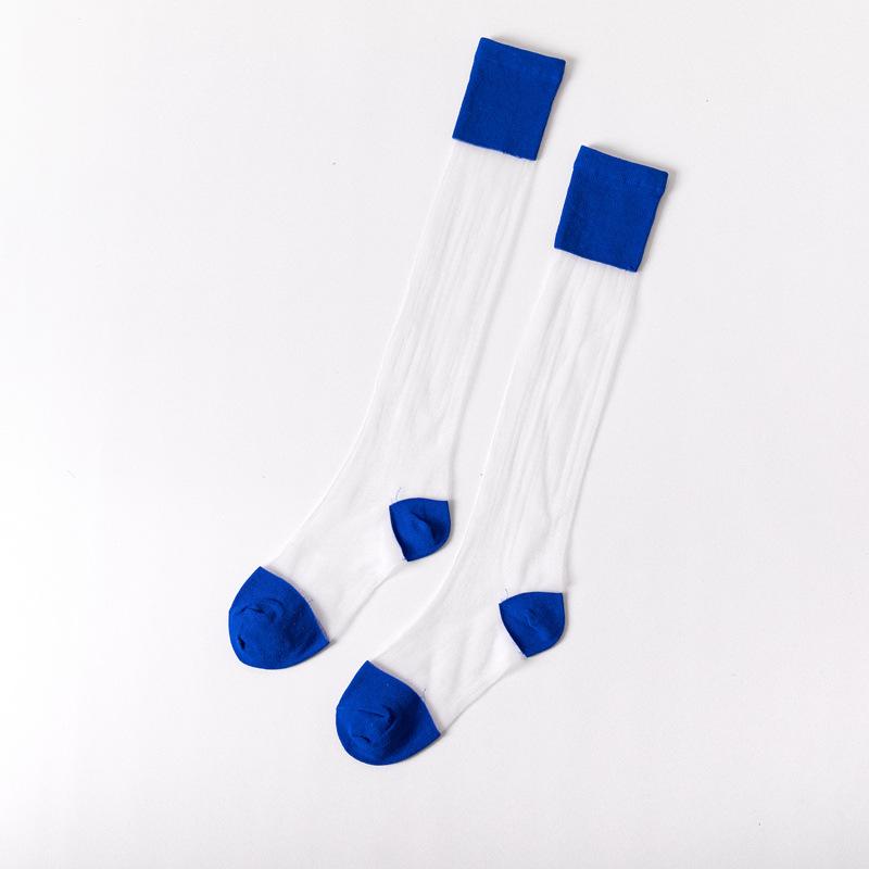 Spring And Summer Thin, Card Stockings Transparent Personalized Glass Silk Knee Crystal Women'S Socks, Women'S Calf Socks