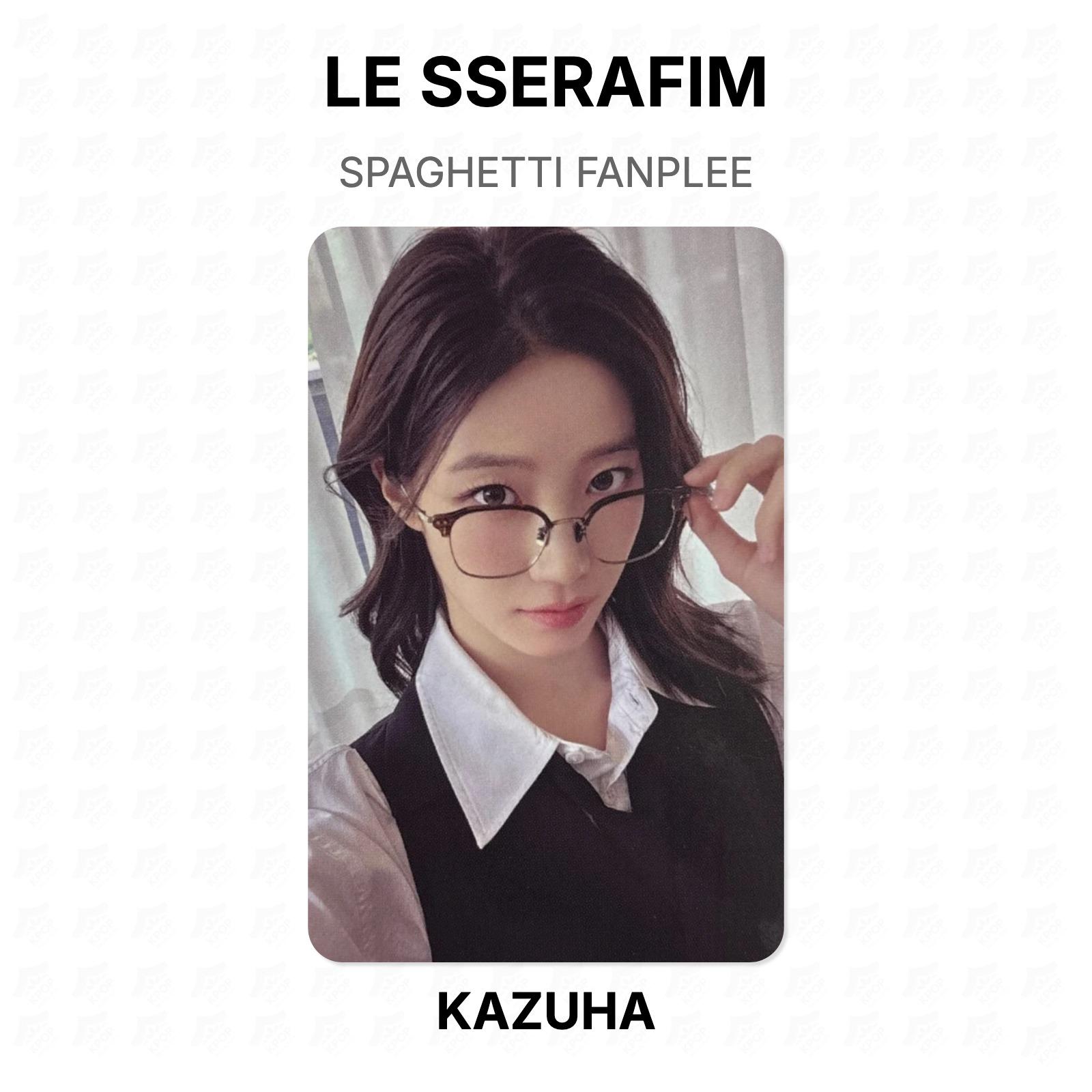 LE SSERAFIM SPAGHETTI FANPLEE Official Photocard KAZUHA