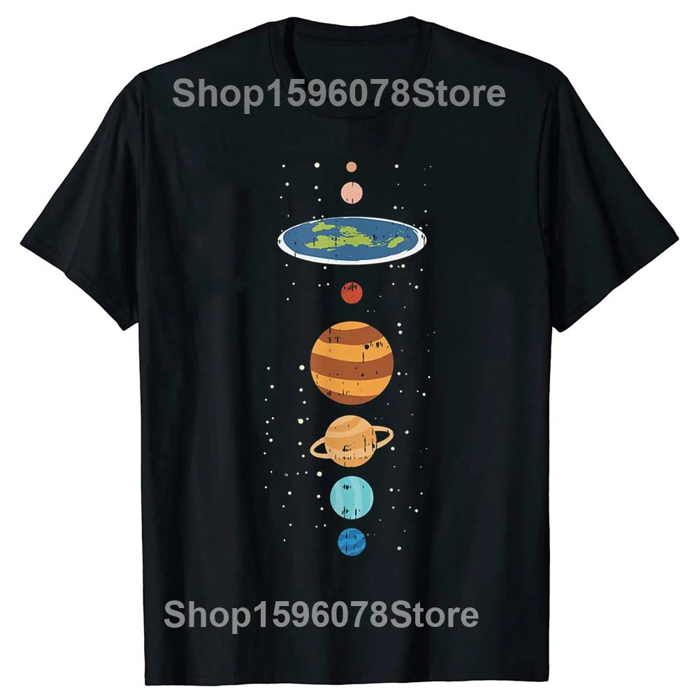 Funny Flat Earth Society T Shirts Graphic Cotton Streetwear Short Sleeve Birthday Gifts Summer Style T-shirt Clothing