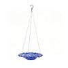 Outdoor Glass Bird Bowl for Small Birds, Hanging Hook Dish for Garden Porch Display with Water or Food Service