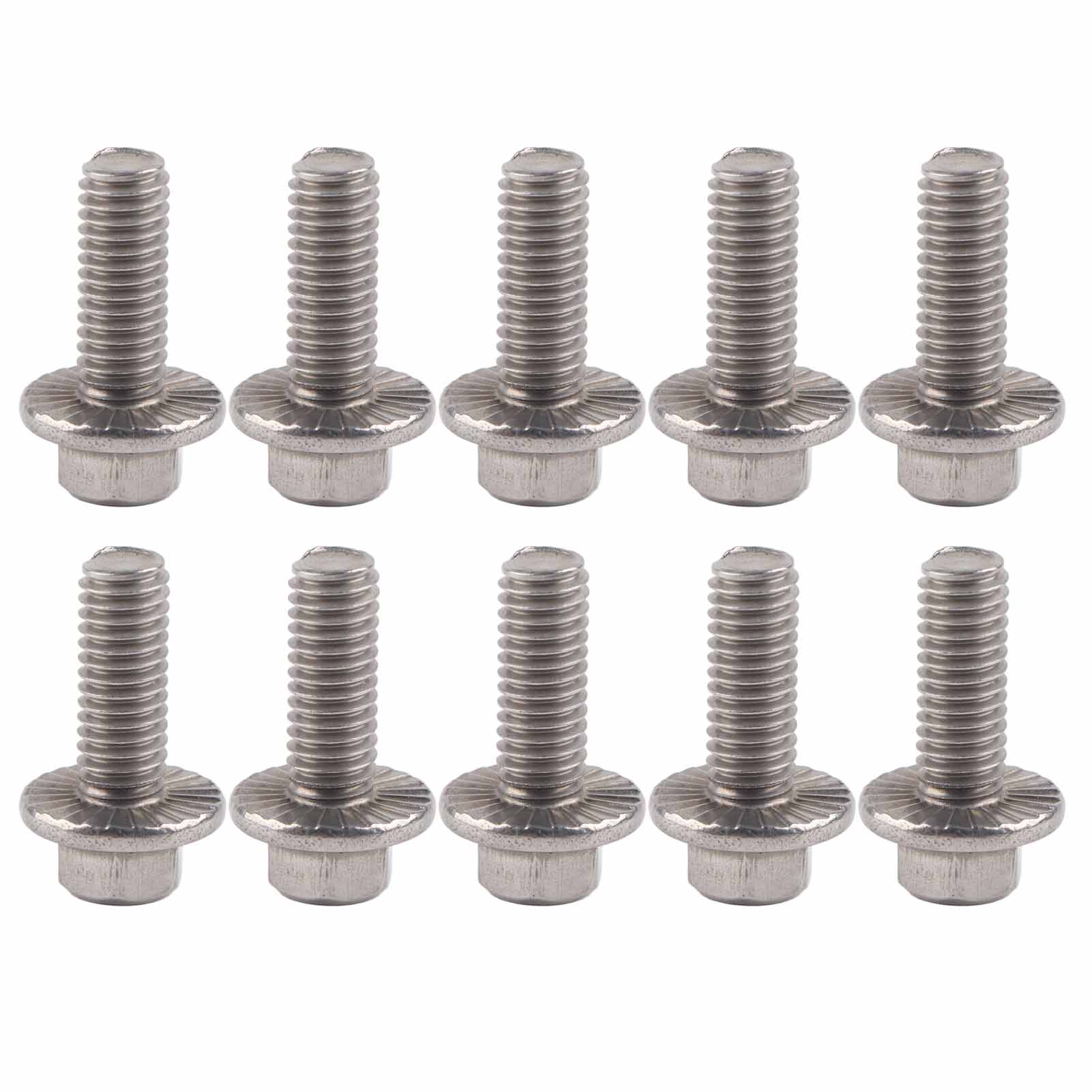 10 pièces M6 Vis à tête hexagonale à bride en acier inoxydable SS304   Rondelle Hd  s Fixation