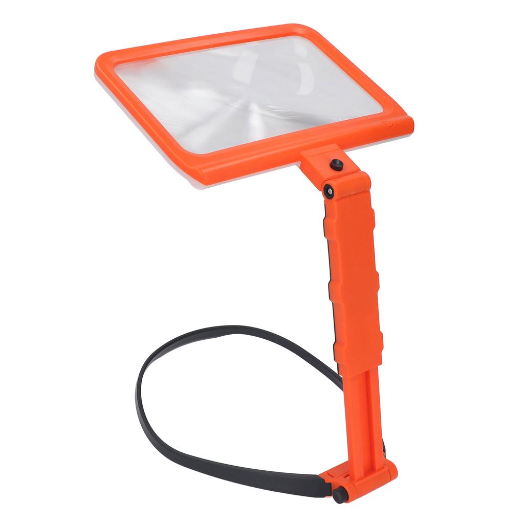 Neck Wear Full Book Page Magnifier with 48 LEDs Light Handheld Desktop Magnifier for Reading