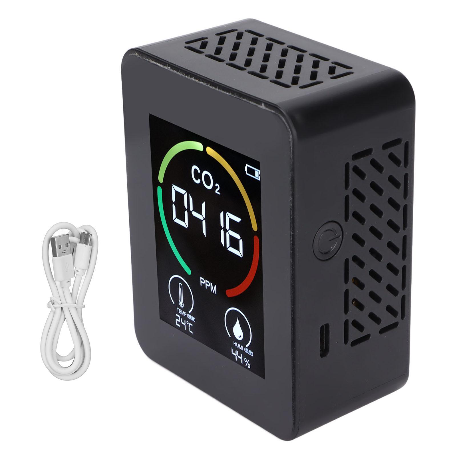 

Портативный USB-перезаряжаемый тестер температуры и влажности для обнаружения CO2