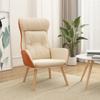 Day and Night - Day and Night Relaxing Armchair Made of Cream-coloured Fabric and PVC