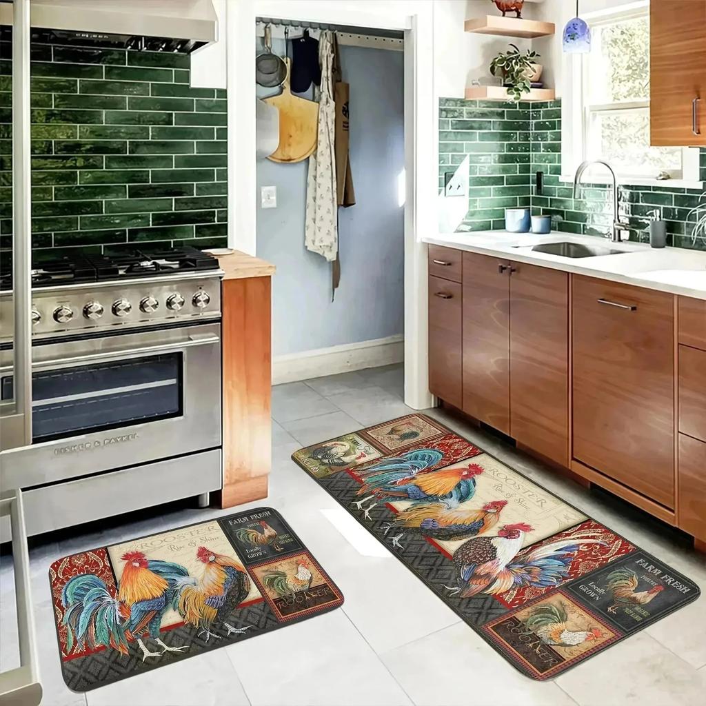 1PC Paw Print Pattern Kitchen Rug Non-Slip Door Mats Pop Design Bathroom Rug Bath Mat Carpet for Home Sink Laundry Decor