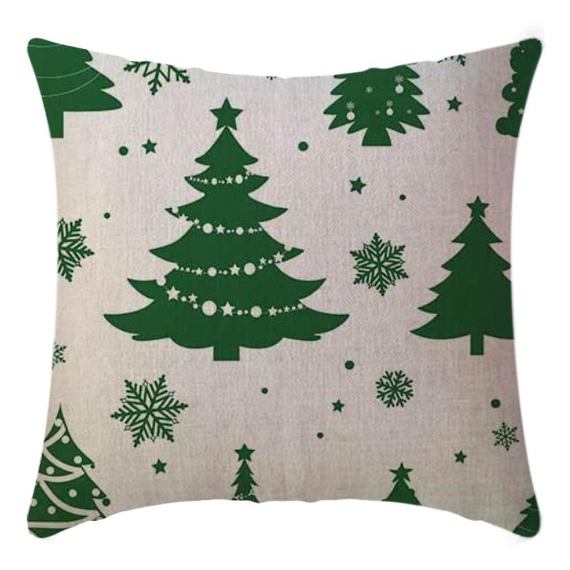 Christmas Pillow Case Printed Living Room Sofa Bedroom Pillow Case Christmas Pillow Case Printed