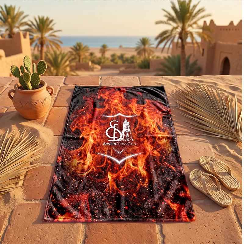 Sevilla FC Druck Mikrofaser Strandtuch Schnelltrocknend Saugfähig Großes Handtuch Für Strand Schwimmen Reisen