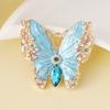 Elegant Butterfly Brooch Rhinestones Crystals Enamel Pin for Trendy Women Wedding Party Dress Jewelry Gifts Accessory