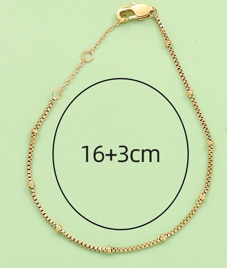 CARLIDANA New Style Three Layering Bracelets Dainty Simple Rope Chain Wear Stainless Steel No Fade Jewelry