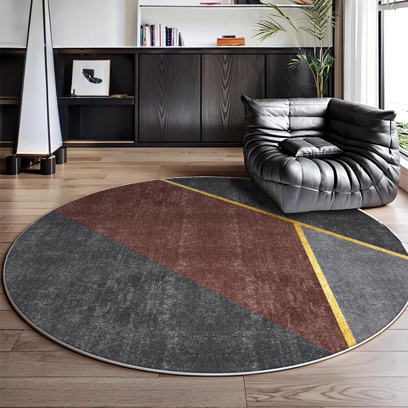 Modern Geometric Circular Carpet Luxury Office Chair Floor Mat for Spacious Living Room Sofa Carpet Home Decoration