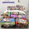Set Copripiumino Trapuntato con Fantasia Cartone Animato Federa Decorazione per la Casa Regalo di Compleanno (1 * copripiumino + 2 * federa, senza nucleo)