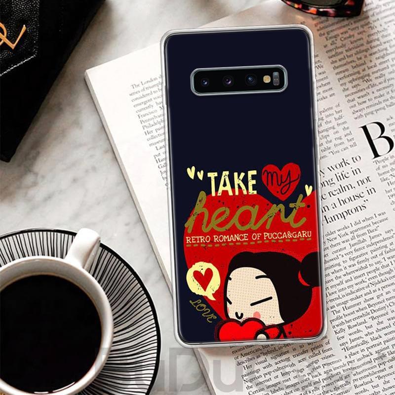 Cute Cartoon Pucca Garu Cover For Samsung Galaxy M12 M21 M30S M31 M32 Phone Case M51 M52 Note 20 Ultra 10 Plus 9 8 J4 J6 + J8 M1