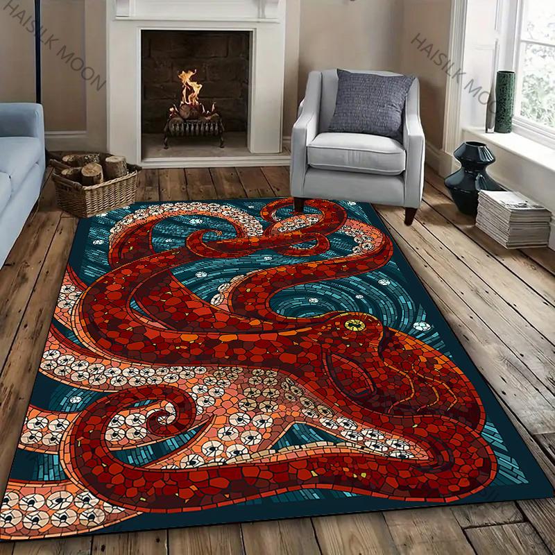 

1PC Japanese Art Style Octopus Mat Popular Carpet Suitable for Living Room Kid s Bedroom Playroom Entryway Home Decor Floor 40x60cm
