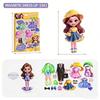 1 Set Bastel-Magnetaufkleber für Kleidung Wechselpuppe Spielzeug Prinzessin Körnung Magnetaufkleber Mädchen Magnetische Anziehung Anzieh-Geschenk
