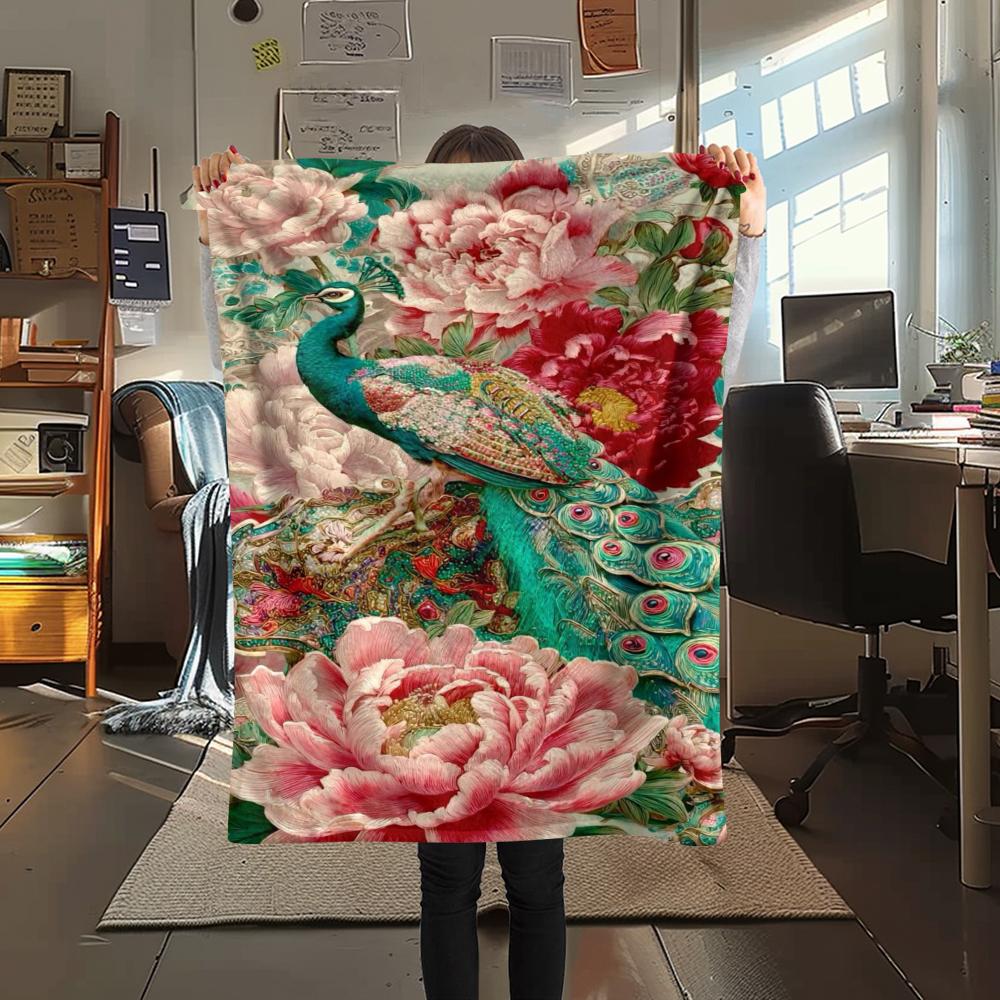 

1Pc Zebra Parrot Print Flannel Blanket, High quality Comfortable for All Seasons, Home Decor, Warmth and Comfort, Perfect for Christmas Gifts 80cm x 120cm