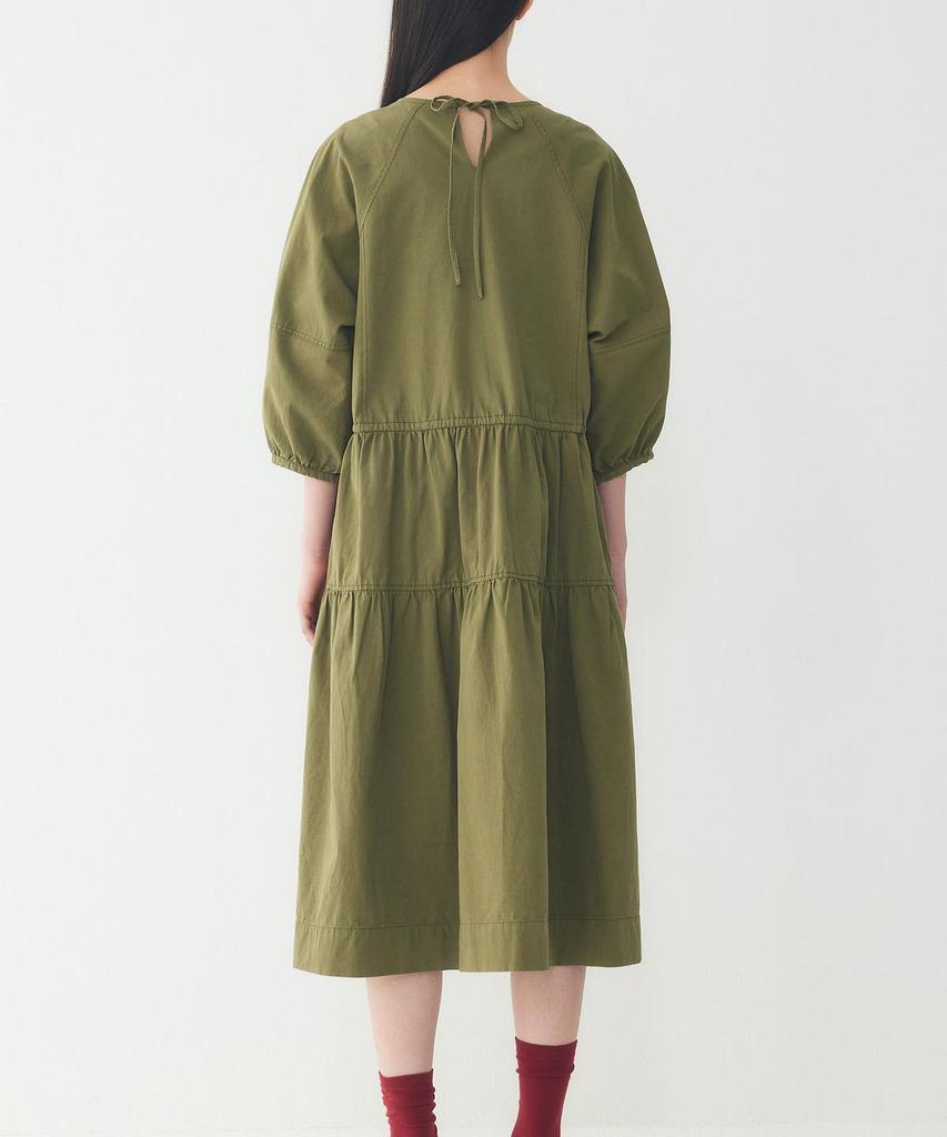 STUDIO TOMBOY 3/4 Sleeve Waist String Dress_Khaki 9106241201