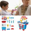 Cute Simulation Kids Ice Cream Shop Kitchen Cart Pretend Toy Set Role Play Gift
